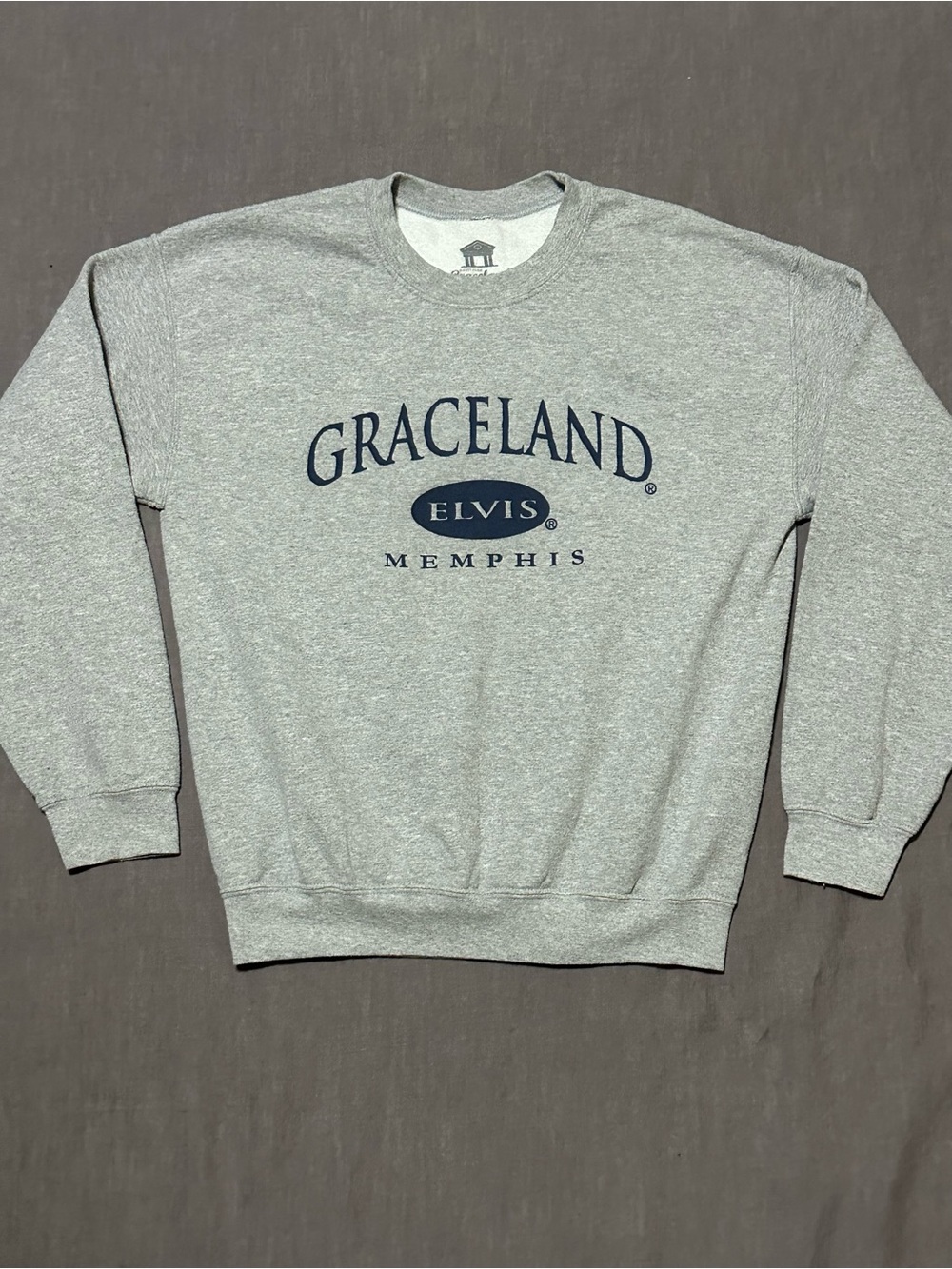 Graceland Elvis Memphis Grey Crewneck Sweatshirt